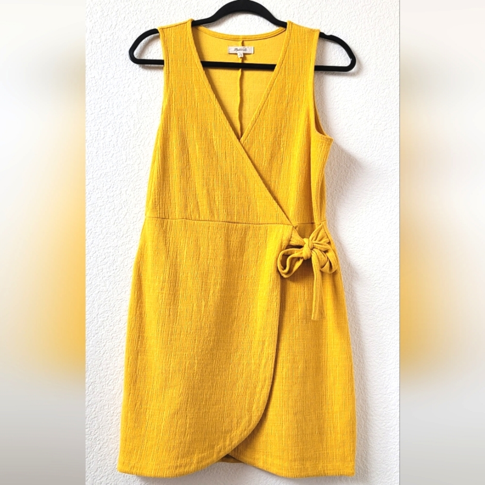 Madewell Yellow Wrap Dress